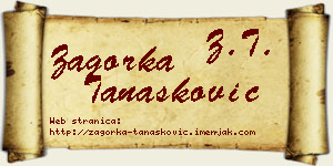 Zagorka Tanasković vizit kartica